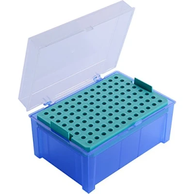 Image of Neolab 4 0074 Empty Box for Pipette Tips, 96, Polypropylene and 0.2 10 µl Blue