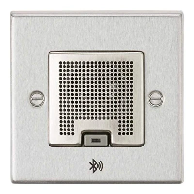 Image of KnightsBridge 3W RMS Bluetooth Speaker Outlet Brushed Chrome