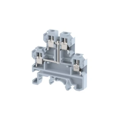 Image of Elmex Compact Double Deck Feed Through Terminal 2.5mm Grey Pack of 100