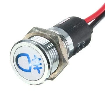 Image of C FUNN 12V 14Mm Led Dash Panel Indicator Lamp Warning Light Blue