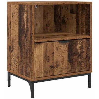 Image of vidaXL Bedside Table Old wood 49 x 36 61 cm Engineered