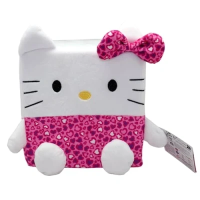 Image of Hello Kitty Cubeez Sweet Leopard 20cm Ultimate Stackable Plush Toy for Endless Fun, Soft Memory Foam a Satisfyingly Squishy Feel, Fans and Collectors