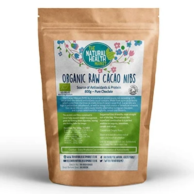Image of Organic RAW Cacao Nibs by The Natural Health Market (800g)