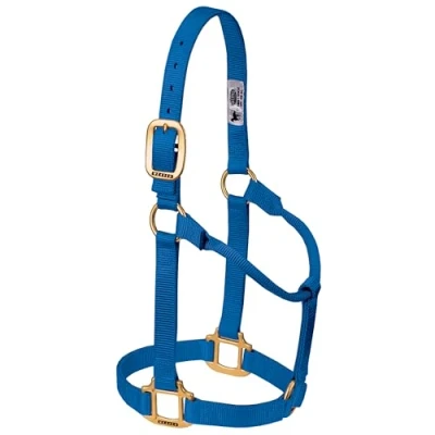 Image of Weaver Leather Original Non Adjustable Halter (Blue, Avarage Horse/Yearling Draft)