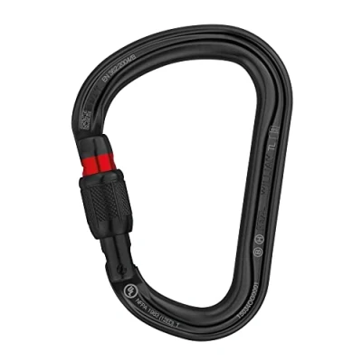 Image of Petzl M36A SLN WILLIAM Asymmetrical Large Capacity Aluminium Carabiner, Size: Screw Lock, Black