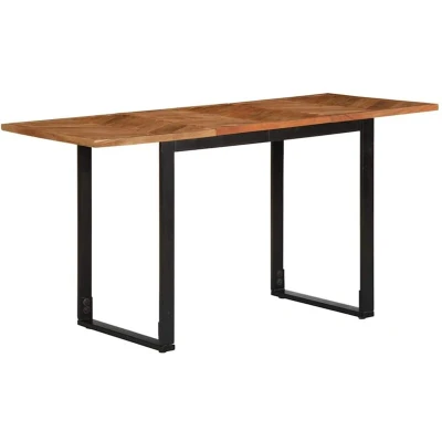 Image of vidaXL Dining Table 140x70x75 cm Solid Wood Acacia