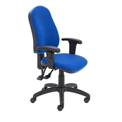 Image of Office Hippo High Back Desk Chair, Ergonomic Home &amp; Chair With Height Adjustable Seat, Backrest Arms, Lumbar Support For Extra Comfort, Computer Royal Blue