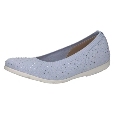 Image of CAPRICE Women&#039;s Damen 9 22107 42 Ballet Flat, Bleu Glam Comb, 5 UK
