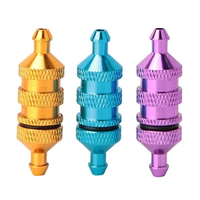 Image of Aluminium Alloy Oil Filter, 3 Pcs Lightweight Fuel Filter Nitro Fits for Hsp 02156 94122 1/10 Rc Model Car Spare Parts