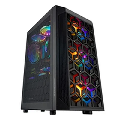 Image of MARSGAMING MCMESH Black, Gaming PC Case, Micro ATX, Total Mesh Design, 3x FRGB Fans