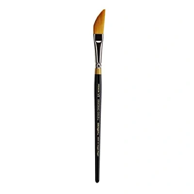 Image of KINGART Premium Original Gold 9800 1/2 Dagger Striper Series Artist Brush, Golden Taklon Synthetic Hair, Short Handle, for Acrylic, Watercolor, Oil and Gouache Painting, Size 1/2&quot;