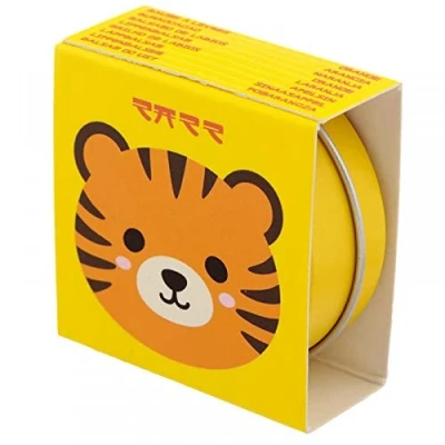 Image of Puckator Adoramals Panda, Pig, Tiger and Bear Lip Balm in a Tin Care Stick Balms Chapstick Holiday Essentials For Women Family Lipbalm Moisturiser Exfoliator Cream Pretty Cute Blam Bam