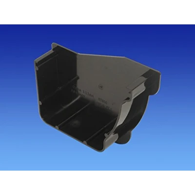 Image of OSMA Black 111mm Stopend Internal Right Hand for Stormline Ogee Gutter System 8T850B