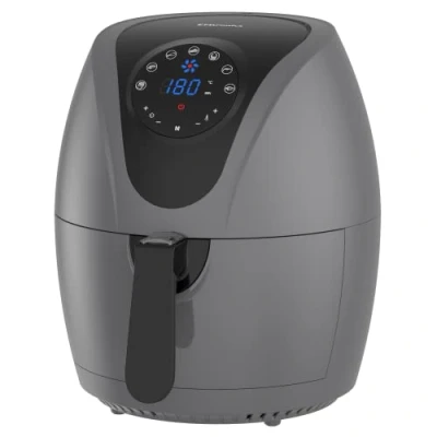 Image of EMtronics EMDAF45LGR Digital Family Size Air Fryer 4.5 Litre with 7 Preset Menus for Oil Free &amp; Low Fat Healthy Cooking, 60 Minute Timer Grey