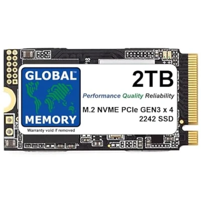 Image of GLOBAL MEMORY 2TB M.2 2242 PCIe Gen3 x4 NVMe SOLID STATE DRIVE (SSD) FOR LAPTOPS/DESKTOP PCs/SERVERS/WORKSTATIONS/MOTHERBOARDS