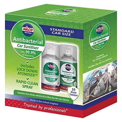 Image of Nisbets PLC Nilco Antibacterial Car Cleaner &amp; Sanitiser 150ml Complete Cleaning Kit