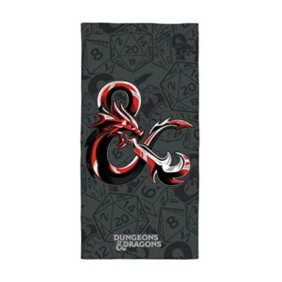 Image of Character World Official Dungeons &amp; Dragons Beach Towel Dungeon Design Super Soft Feel Cotton Perfect The Home, Bath, Swimming Pool,One Size 140cm x 70cm