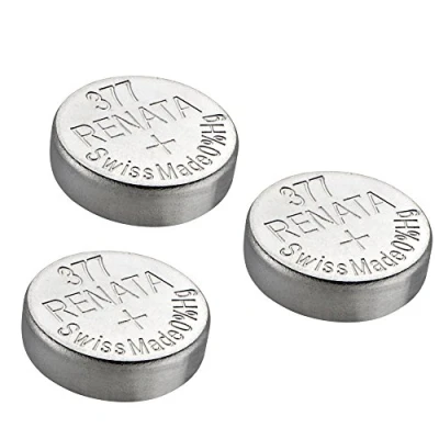 Image of Renata 377 SR626SW AG4 1.5V Swiss Watch Battery 3 x or SR 626 SW Silver