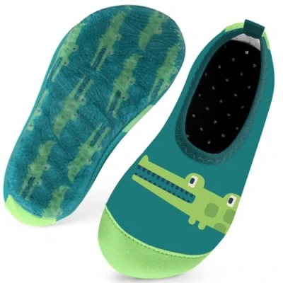 Image of Kids Swim Water Shoes for Boys Toddlers Baby Aqua Socks Quick Dry Pool Beach Barefoot Children（Crocodiles Green 34/35