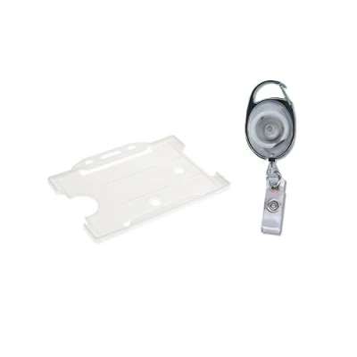 Image of ID Card It Holder and Premier Yo Retractable Reel (White Holder)