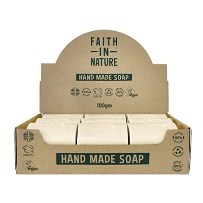 Image of Faith In Nature Lavender Soap Unwrapped 18 x 100g