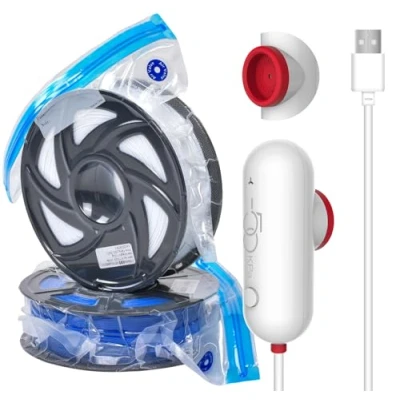Image of Vacbird Upgrade Vacuum Filament Dryer Kit with USB Pump, 3D Storage, 10 Single Roll Bags (30 x 34 cm)