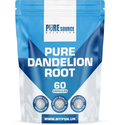 Image of Dandelion Root Capsules x 60 High Strength 6500mg Vegan 10:1 Extract Taraxacum Officinale Capsule by Pure Source Nutrition