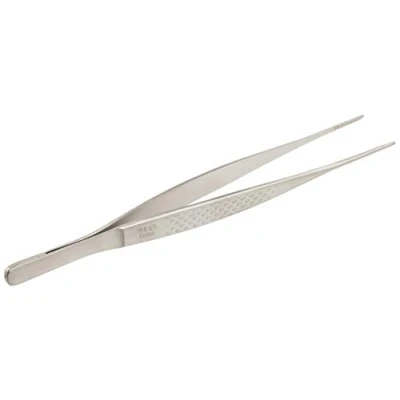Image of Mercer Culinary Precision Plus Tong Fine Tip Straight, Stainless Steel, Stainless, 14.8 x 1.3 1 cm