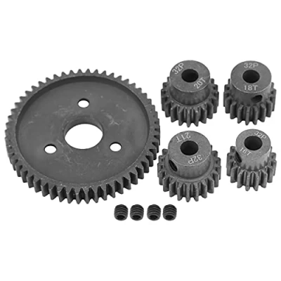 Image of RC Spur Gears, Metal 54T Main Gear 32P Motor Pinion Gears Set Comaptible for Traxxas Slash 2WD Car, 16T+18T+20T+21T