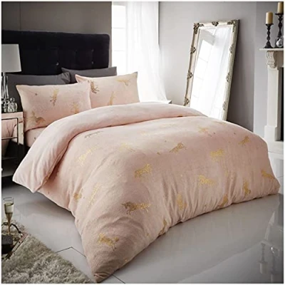 Image of GC GAVENO CAVAILIA Fluffy Duvet Cover, Easy Care Unicon King Bedding Set, Snuggle Warm Quilt Covers, Pink