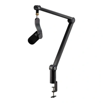 Image of Logitech G Yeticaster GX Dynamic Supercardioid Gaming Microphone With Boom Arm, RGB Lighting and LIGHTSYNC, Broadcast Style USB Mic for PC Mac, Use Recording Streaming Black