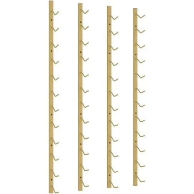 Image of vidaXL Wall Mounted Golden Iron Wine Rack for 12 Bottles Sleek, Stylish, and Durable Perfect modern Kitchen, Pantry or Bar Area Easy to Assemble