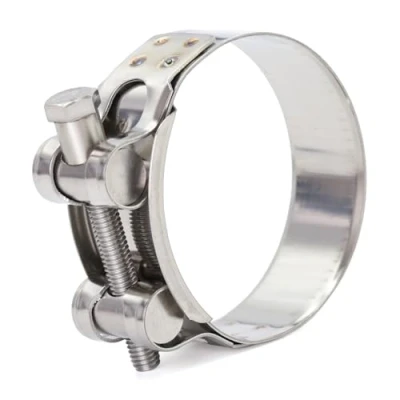 Image of FamlTol 4 Pcs T Bolt Hose Clamps Stainless Steel Strong clamp Clamping Range 60 63mm, Band Width 22mm