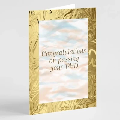 Image of Beebooh cards Beige swirled passed PhD celebration card