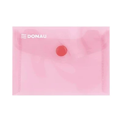 Image of Envelope Wallet DONAU Press Stud PP A7 180 Micron Red/Document Archiving/Type Envelope/Kind with Stud/Index N.a. / Material PP/Colour Red/Format Thickness (mm)