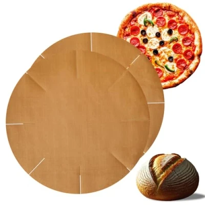 Image of Permanent Baking Sheet Set of 2, Paper Springform The Premium Film Round, Reusable, Heat Resistant, Non Stick Coating, Dishwasher Safe (Set 2 Round)