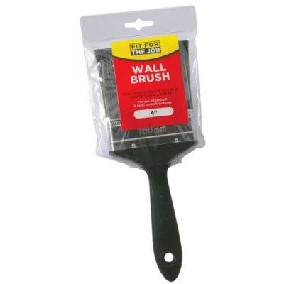 Image of Fit For The Job 4 inch Wall Brush Fast Painting and a Smooth Finish with Emulsion Paints on Walls Ceilings, 4&quot; 100mm Paint