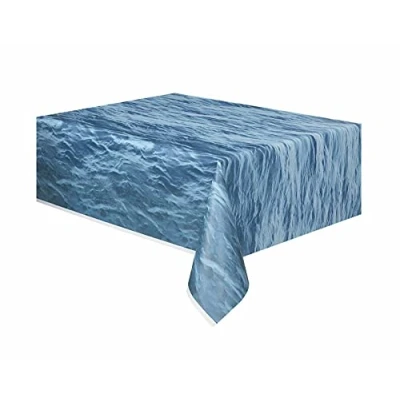 Image of Ocean Waves Rectangular Plastic Table Cover (137cm x 274cm) 1 Piece Ideal for Parties and Events