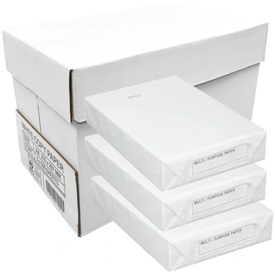 Image of A4 White Copier Paper Multifunctional Ream Wrapped 80gsm Multi Purpose Bright for Home/Office Printers (1 (500 Sheets))