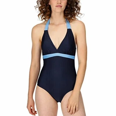 Image of Regatta Women Flavia Swimming One Piece Costume Navy 8