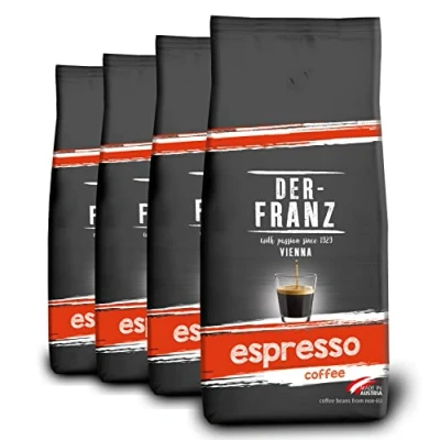 Image of Der Franz Espresso Coffee, whole bean, 4 x 1000 g