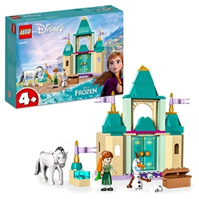 Image of LEGO 43204 Disney Frozen Anna and Olaf&#039;s Castle Fun Playset with Horse Figure, Princess Building Toy for Kids, Girls Boys 4 Plus Years Old