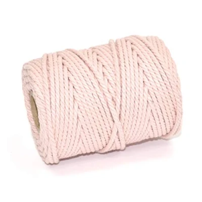 Image of 50M Spools Everlasto 3 Strand Soft Cotton Coloured Macrame Craft Cord (3.5mm approx) (CHERRY)