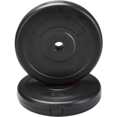 Image of Weight plate disc vinyl (1 inch) weights set for lifting Dumbbell bars strength training home gym fitness workout 2.5kg, 5kg, 10kg, 20kg (2.5kg x 4 = 10kg)