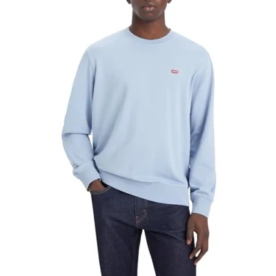 Image of Levi&#039;s THE Original CREW Sweatshirt, Men&#039;s, Size: XXL, Soft chambray blue