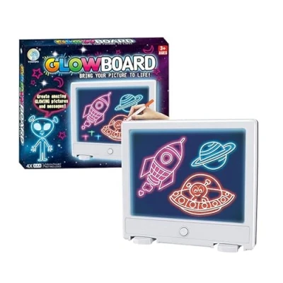 Image of SGM Glow Board Art The Amazing Neon Effect Light Up Drawing Kids Educational 3D Tablet Effects Writing With Pen for Gifts YM2021 12