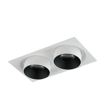 Image of Outsider Integrated LED Adjustable Twin Recessed Downlight, White, 3000K