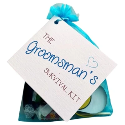 Image of Groomsman Survival Kit. Wedding Gift for The Groomsman. Keepsake stag Night, Favour