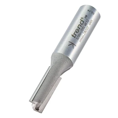 Image of Trend Professional Straight Two Flute Router Cutter, 1/2 Inch Shank, 9.5mm Cut Diameter, Tungsten Carbide Tipped, 3/50X1/2TC