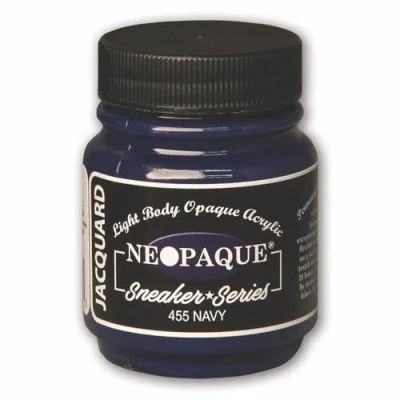 Image of Jacquard Neopaque Acrylic Paint Colour Navy F JAC1455 Sneaker Trainers, Shoes and Footwear 66.54ml